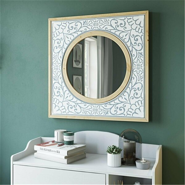 Ricki&Aposs Rugs Daria Square Wall Mirror, Brown RI3321125